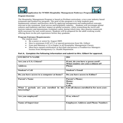 Application For Hm Pathways Program 05 05 09