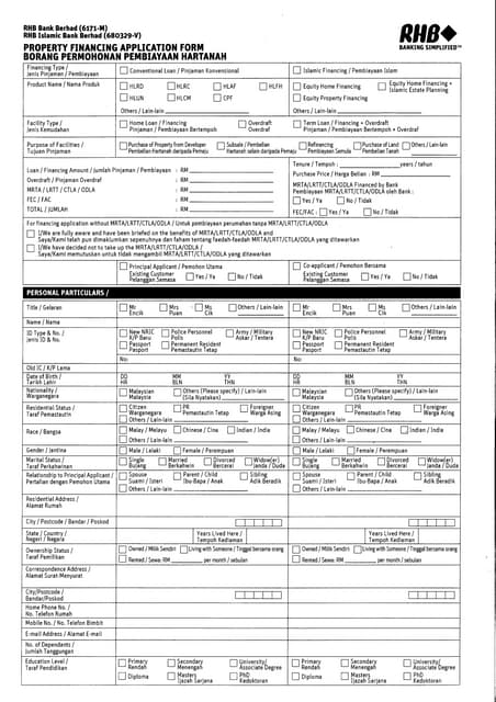 Application form