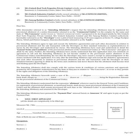 Application form call +919958959555  the concourse