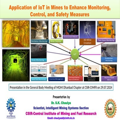 Application IoT in mines for safety and pr9ductivity improvement
