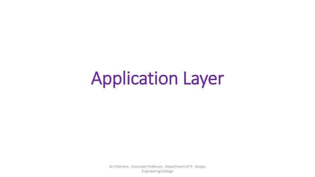 Application layer : DNS