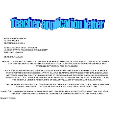 Application Letter