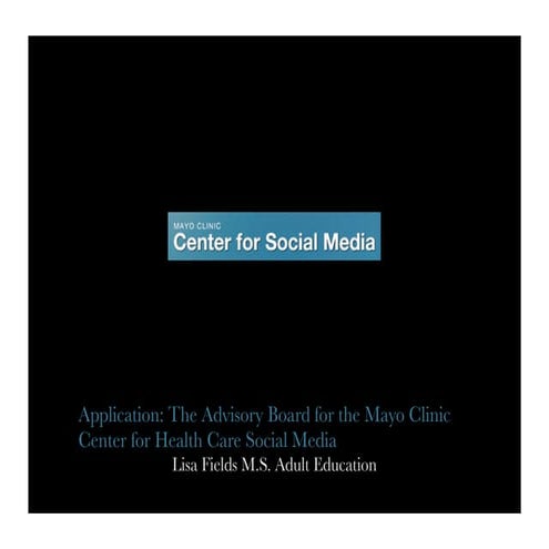 Application mayo clinic 