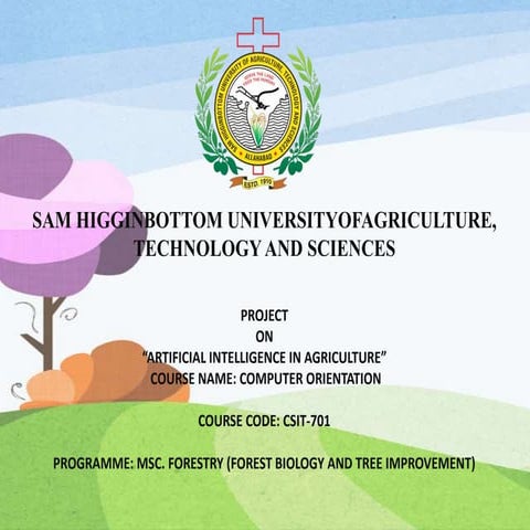 Application of ai in agriculture