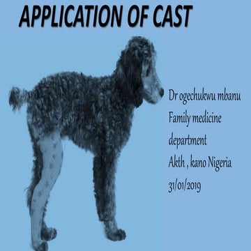Application of cast