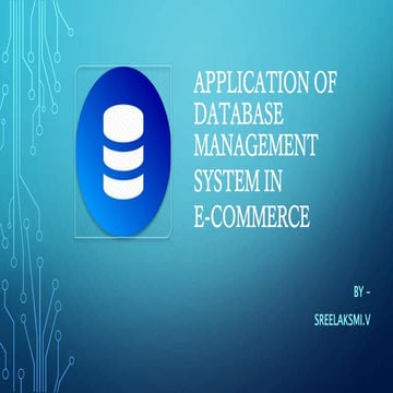 Application of Database Management System in E-Commerce Business 