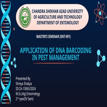 DNA BARCODING INTRODUCTION | PPTX