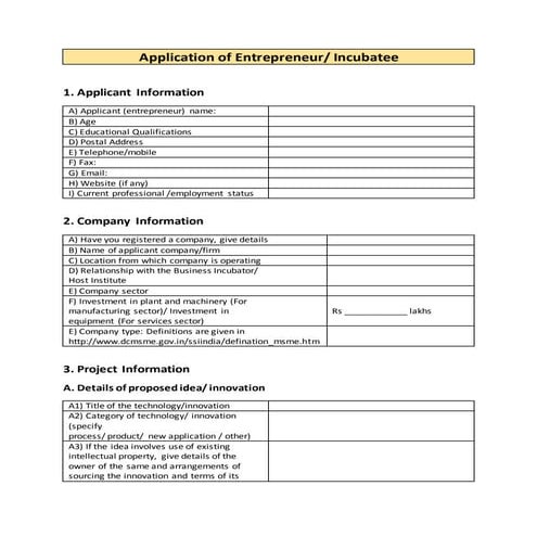 Application of MoMSME- Support for Entrepreneurial and Management Development...