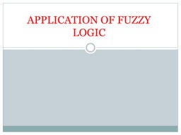 Fuzzy Logic Ppt | PPT
