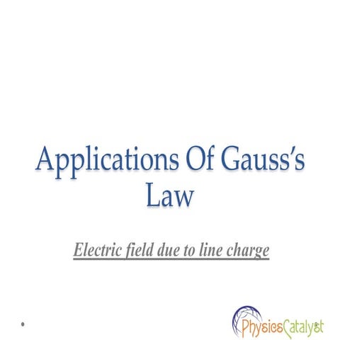Apply Gauss's law to find electric field due to linear distribution of charges