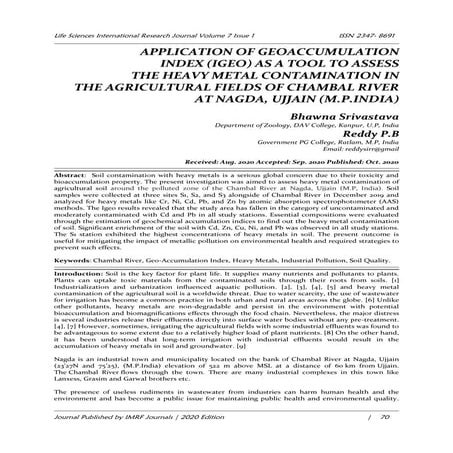 Application of geoaccumulation