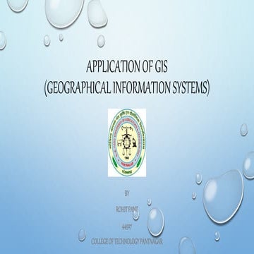 Application of GIS