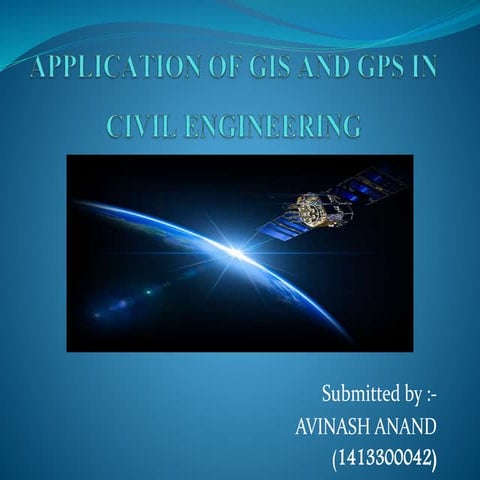 Application of gis and gps in civil engineering