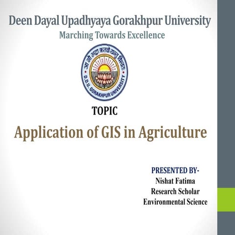 Application of GIS in agriculture
