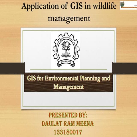 Application of gis in wildlife management | PDF