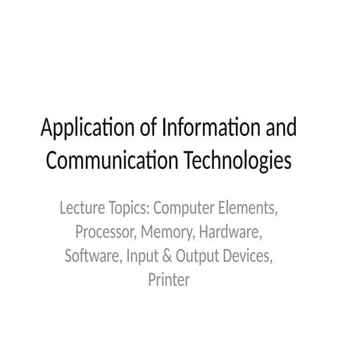 Application of  information and communication technologies Lecture.pptx