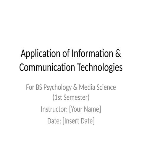 Application_of_Information and Communication Technology_Presentation.pptx
