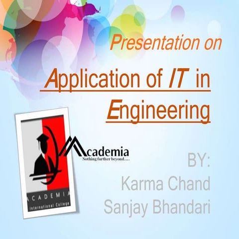 Application of it in engineering