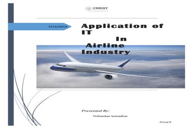 Application of it in the airlines sector