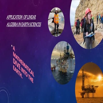 Application Of Linear Algebra in Earth Sciences