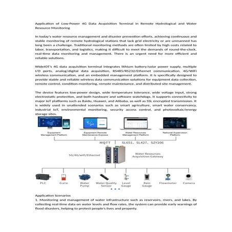 Low-Power 4G Data Acquisition Terminal for Remote Hydrological and ...