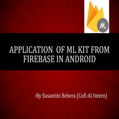 Application of ml kit from firebase
