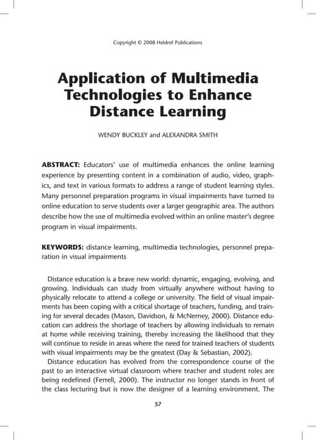 Multimedia in education | PDF