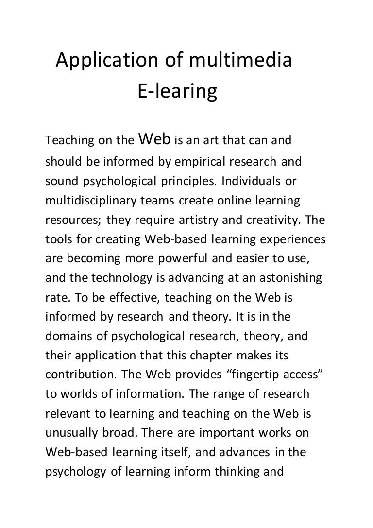 Application Of Multimedia