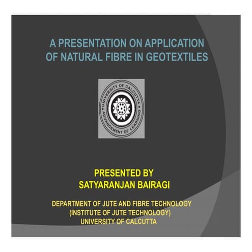 Application of natural fibre in geotextiles | PDF