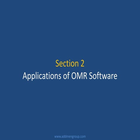 Application of omr software | PPTX