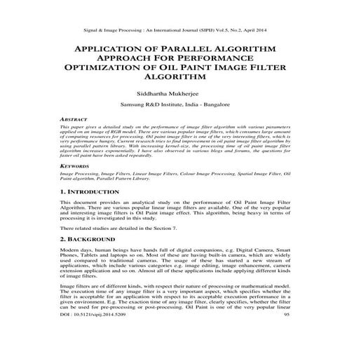 Application of parallel algorithm approach for performance optimization of oi...