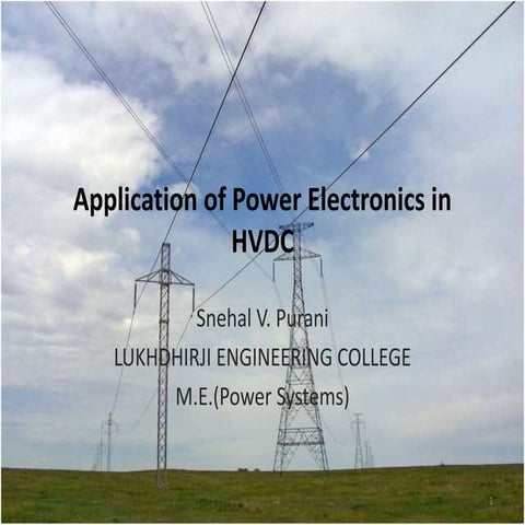 Application of power electronics in hvdc
