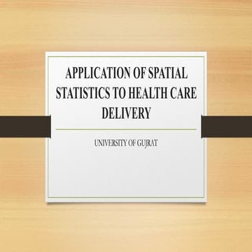 Application of Spatial Statistics to Health Care Delivery | Mean Center, Elli...