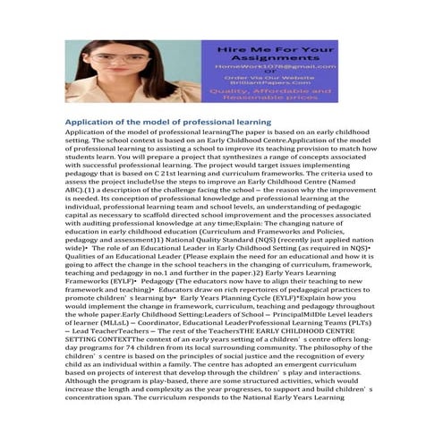 Application of the model of professional learning.docx