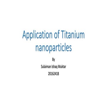 Application of titanium nanoparticles