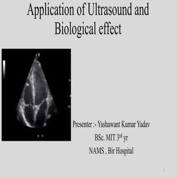 Application of ultrasound