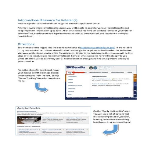 eBenefits Application Portal Tutorial