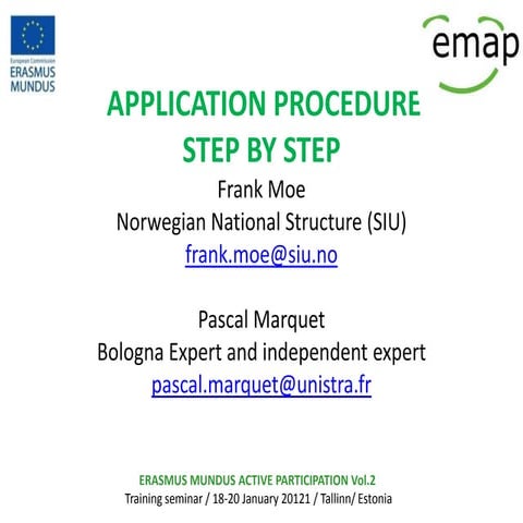 EMJD: Application procedure