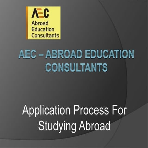Application process for studying abroad