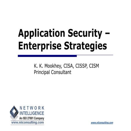 Application security enterprise strategies