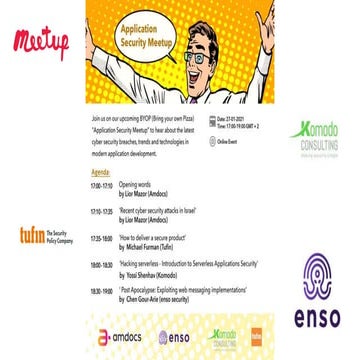 Application security meetup 27012021