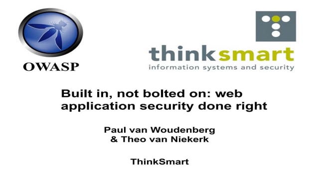 Application Security Done Right