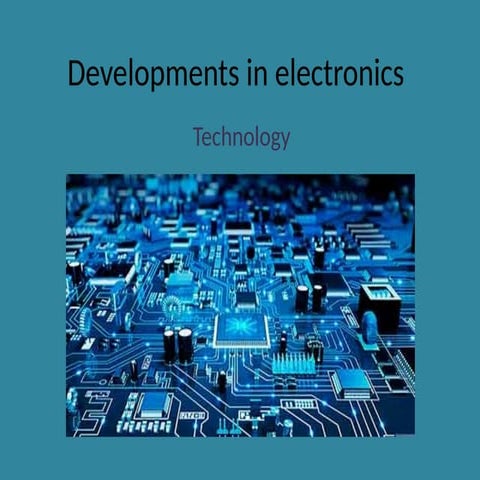 Applications in electronics 1 for science | PPTX