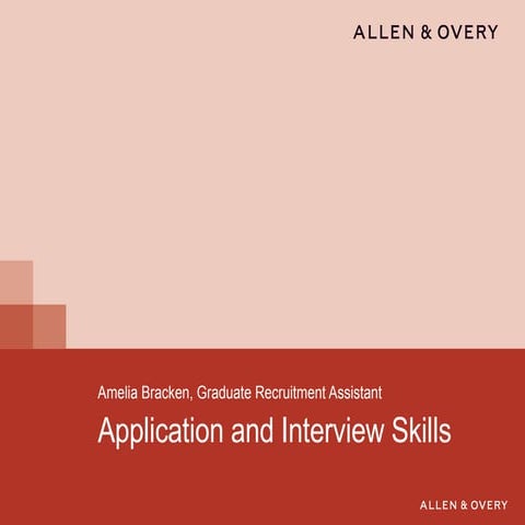 Training Contract Applications & Interview Skills