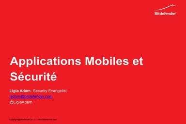 Applications mobiles et sécurité