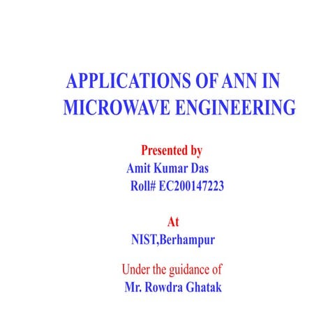 Applications of ann_in_microwave_engineering