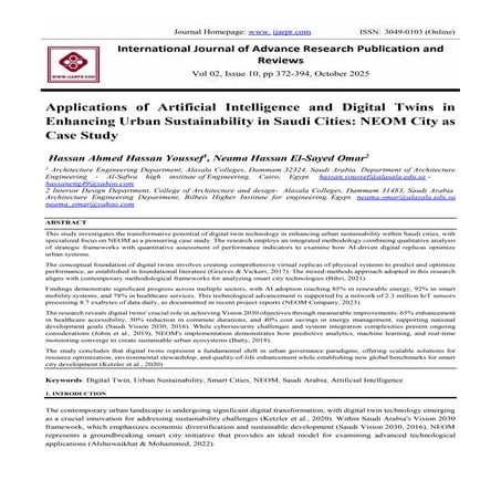 Applications of Artificial Intelligence and Digital Twins in Enhancing ...