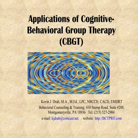 Applications Of CBT In Group Therapies