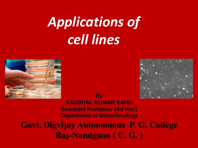 Applications of cell lines