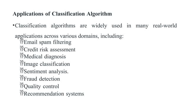 Applications Of Classification Algorithm Pptx Applications Of Classification Algorithm Pptx